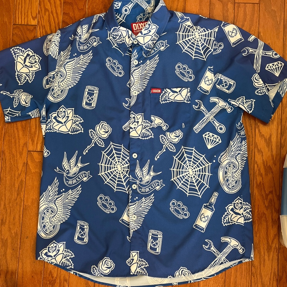 DIXXON Navy Graphic Men's Shirt